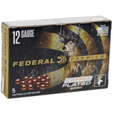Federal Premium 12 Gauge Ammo 3"00 Copper 15 Pellets Copper Plated Buckshot