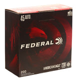 Federal American Eagle 45 ACP Auto Ammo 230 Grain Full Metal Jacket 100 Rounds Value Pack