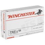 Winchester USA 7.62x51mm NATO 147 Grain Full Metal Jacket